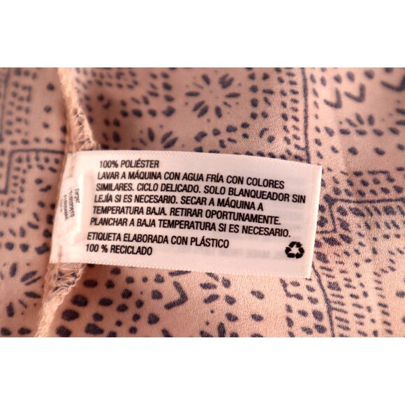 Knox Rose Boho Chic Sleeveless Blouse - Blue & Beige Pattern Floral Size XS - Picture 9 of 11